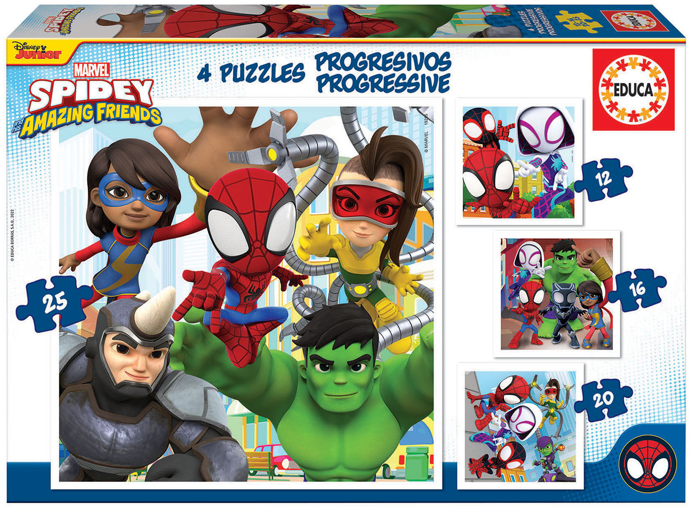 Puzzle Progresivos Spidey Y Sus Amigos De Educa