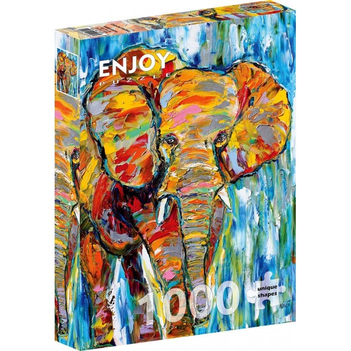 Puzzle Elefante Colorido De Enjoy Puzzles