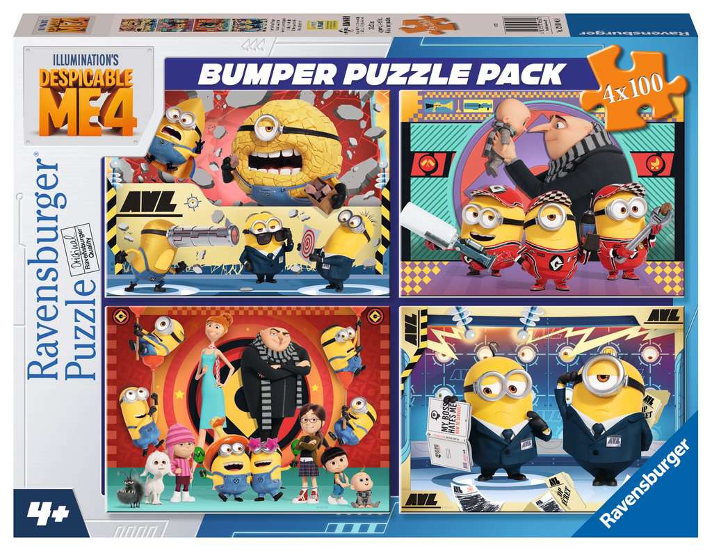 Puzzle 4 X 100 Despicable Me Minions De RAVENSBURGER