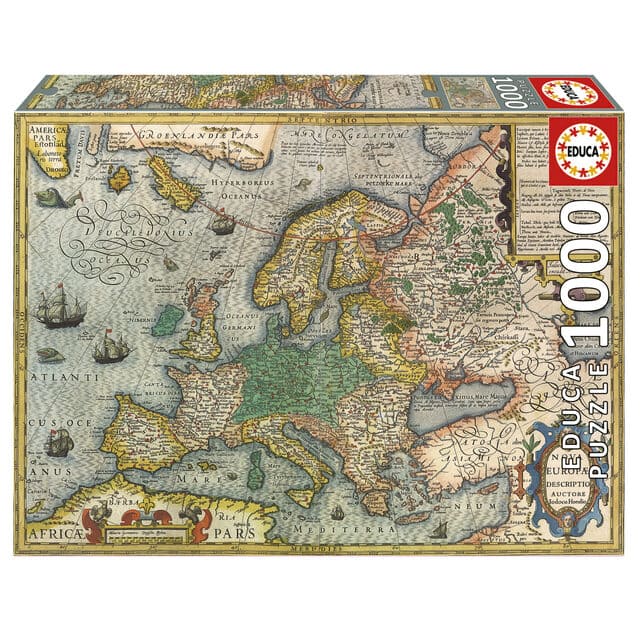 Puzzle 1000 Mapa De Europa De EDUCA