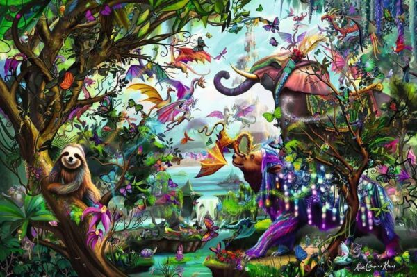 3000 Dragón tropical - Ref. 00812. Puzzle Ravensburger 3000 piezas.
